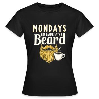 Bearded Professional Work Life Beard Pride Bearded - Frauen T-Shirt - Schwarz - Vorne - AI Model Female 172 dark (172cm)