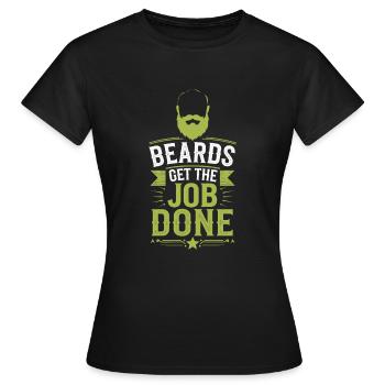 Bearded Professional Work Life Beard Pride Bearded - Frauen T-Shirt - Schwarz - Vorne - AI Model Female 172 dark (172cm)