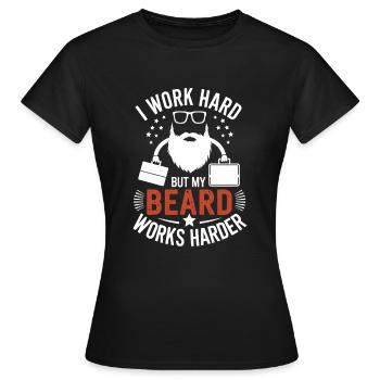 Bearded Professional Work Life Beard Pride Bearded - Frauen T-Shirt - Schwarz - Vorne - AI Model Female 172 dark (172cm)