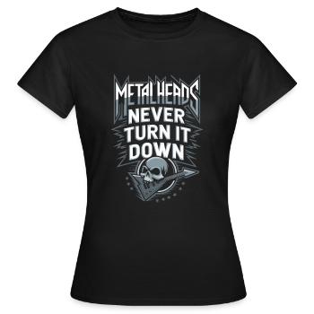 Metalhead's Ultimate Thrash Metal Playlist Vibes - Frauen T-Shirt - Schwarz - Vorne - AI Model Female 172 dark (172cm)