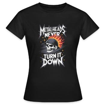 Metalhead's Ultimate Thrash Metal Playlist Vibes - Frauen T-Shirt - Schwarz - Vorne - AI Model Female 172 dark (172cm)