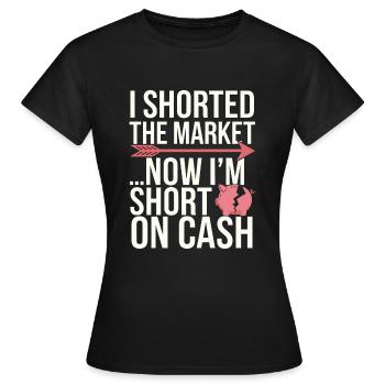 Maîtriser le marché boursier : les stratégies de day trading - T-shirt Femme - noir - Devant - AI Model Female 172 dark (172cm)