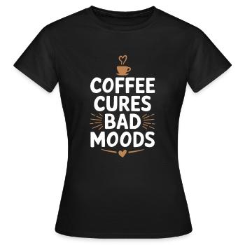 Embrassez la vie du café avec humour et enthousiasme - T-shirt Femme - noir - Devant - AI Model Female 172 dark (172cm)