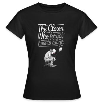 Mélancolique Triste Clown Art émotionnel Exploration - T-shirt Femme - noir - Devant - AI Model Female 172 dark (172cm)
