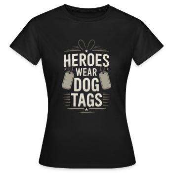 Honorez nos anciens combattants à l’occasion de la Journée des anciens combattants avec - T-shirt Femme - noir - Devant - AI Model Female 172 dark (172cm)