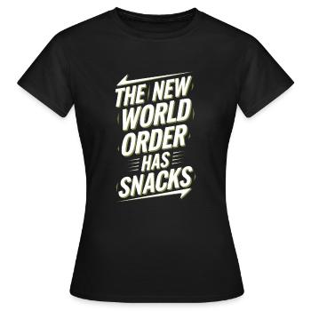 Conspiration mondiale du Nouvel Ordre Mondial - T-shirt Femme - noir - Devant - AI Model Female 172 dark (172cm)