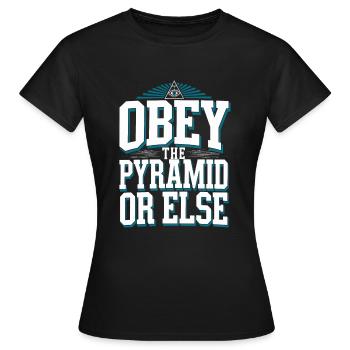 Conspiration mondiale du Nouvel Ordre Mondial - T-shirt Femme - noir - Devant - AI Model Female 172 dark (172cm)