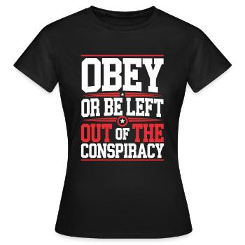 Conspiration mondiale du Nouvel Ordre Mondial - T-shirt Femme - noir - Devant - AI Model Female 172 dark (172cm)