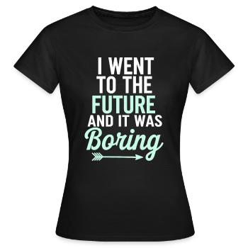 Passionné de science-fiction et de voyage dans le temps - T-shirt Femme - noir - Devant - AI Model Female 172 dark (172cm)