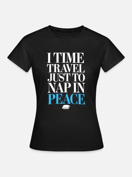 Zeitreise-sci-fi-enthusiast Und Zeitmaschine - Frauen T-Shirt - Schwarz