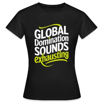 Conspiration mondiale du Nouvel Ordre Mondial - T-shirt Femme - noir - Devant - AI Model Female 172 dark (172cm)