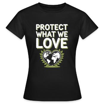 Optimisme climatique, Jour de la Terre, Durabilité - T-shirt Femme - noir - Devant - AI Model Female 172 dark (172cm)