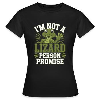 Lézard Peuple Reptile Conspiration Et Secret - T-shirt Femme - noir - Devant - AI Model Female 172 dark (172cm)