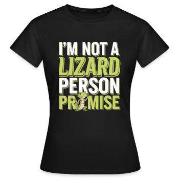 Lézard Peuple Reptile Conspiration Et Secret - T-shirt Femme - noir - Devant - AI Model Female 172 dark (172cm)