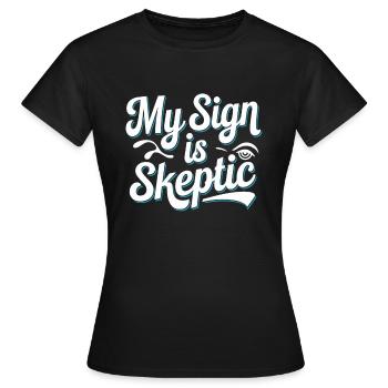 Astrologie-skeptiker: Kritisches Denken - Frauen T-Shirt - Schwarz - Vorne - AI Model Female 172 dark (172cm)