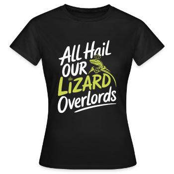Lézard Peuple Reptile Conspiration Et Secret - T-shirt Femme - noir - Devant - AI Model Female 172 dark (172cm)