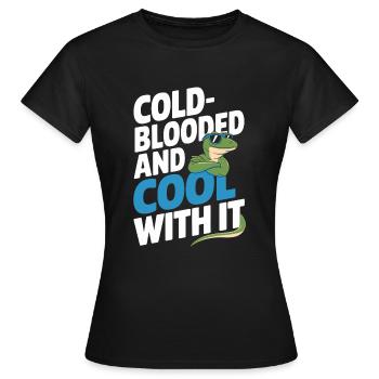 Lézard Peuple Reptile Conspiration Et Secret - T-shirt Femme - noir - Devant - AI Model Female 172 dark (172cm)