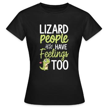 Lézard Peuple Reptile Conspiration Et Secret - T-shirt Femme - noir - Devant - AI Model Female 172 dark (172cm)