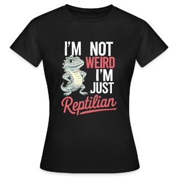 Lézard Peuple Reptile Conspiration Et Secret - T-shirt Femme - noir - Devant - AI Model Female 172 dark (172cm)