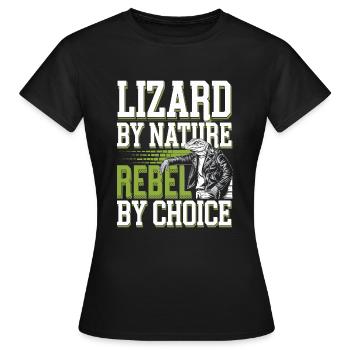 Lézard Peuple Reptile Conspiration Et Secret - T-shirt Femme - noir - Devant - AI Model Female 172 dark (172cm)