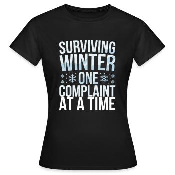 Hiver--froid-plaintes - T-shirt Femme - noir - Devant - AI Model Female 172 dark (172cm)