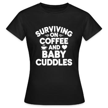 Elternschafts-humor Neue Väter Haben Zum Ersten - Frauen T-Shirt - Schwarz - Vorne - AI Model Female 172 dark (172cm)