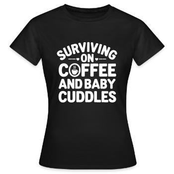 Elternschafts-humor Neue Väter Haben Zum Ersten - Frauen T-Shirt - Schwarz - Vorne - AI Model Female 172 dark (172cm)