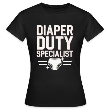 Elternschafts-humor Neue Väter Haben Zum Ersten - Frauen T-Shirt - Schwarz - Vorne - AI Model Female 172 dark (172cm)