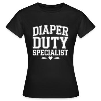 Humour parental Les nouveaux pères ont pour la première fois - T-shirt Femme - noir - Devant - AI Model Female 172 dark (172cm)