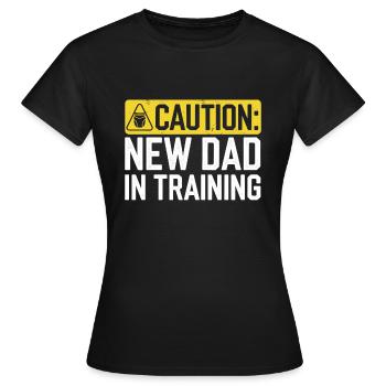 Humour parental Les nouveaux pères ont pour la première fois - T-shirt Femme - noir - Devant - AI Model Female 172 dark (172cm)