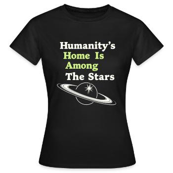 Exploration spatiale Découverte cosmique - T-shirt Femme - noir - Devant - AI Model Female 172 dark (172cm)