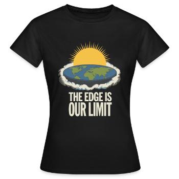 Satire de la Terre Plate Conspiration Drôle Et - T-shirt Femme - noir - Devant - AI Model Female 172 dark (172cm)