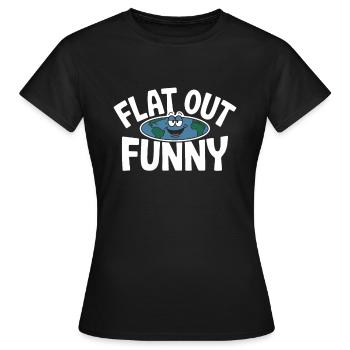 Satire de la Terre Plate Conspiration Drôle Et - T-shirt Femme - noir - Devant - AI Model Female 172 dark (172cm)