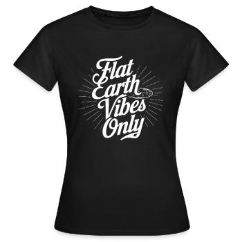 Satire de la Terre Plate Conspiration Drôle Et - T-shirt Femme - noir - Devant - AI Model Female 172 dark (172cm)