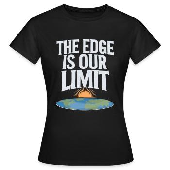 Satire de la Terre Plate Conspiration Drôle Et - T-shirt Femme - noir - Devant - AI Model Female 172 dark (172cm)