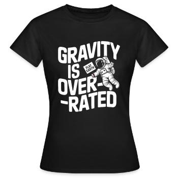 Satire de la Terre Plate Conspiration Drôle Et - T-shirt Femme - noir - Devant - AI Model Female 172 dark (172cm)