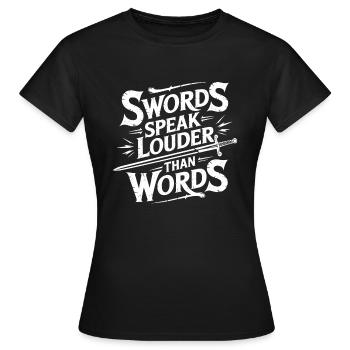 Renaissance Swordsman Hema Historical - Women's T-Shirt - black - Front - AI Model Female 172 dark (172cm)