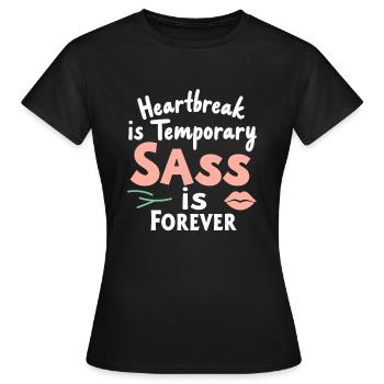 Trennungsermächtigung, Selbstliebe, Neuanfänge - Frauen T-Shirt - Schwarz - Vorne - AI Model Female 172 dark (172cm)