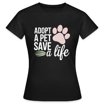 Freiwillige Tierrettung Animal Shelter Heroes - Women's T-Shirt - black - Front - AI Model Female 172 dark (172cm)