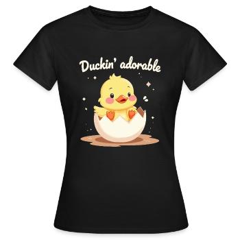 Nutztier-enten-enthusiasten Hinterhof-enten - Frauen T-Shirt - Schwarz - Vorne - AI Model Female 172 dark (172cm)
