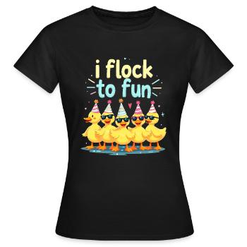 Nutztier-enten-enthusiasten Hinterhof-enten - Frauen T-Shirt - Schwarz - Vorne - AI Model Female 172 dark (172cm)