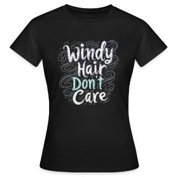 Whimsical Weather Patterns, Whimsical Clouds, Funny - Women's T-Shirt - black - Front - AI Model Female 172 dark (172cm)