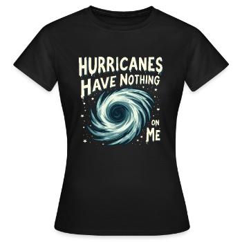 Whimsical Weather Patterns, Whimsical Clouds, Funny - Women's T-Shirt - black - Front - AI Model Female 172 dark (172cm)