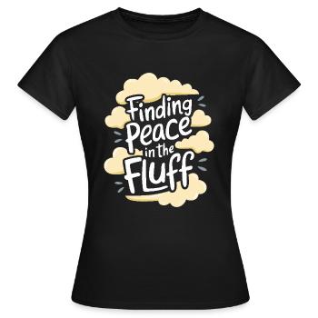 Cloudy view, Relaxing sky, Dreamy - Women's T-Shirt - black - Front - AI Model Female 172 dark (172cm)