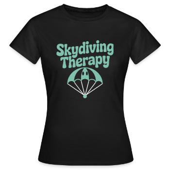 Parachutisme Débutants Aventure Nerfs - T-shirt Femme - noir - Devant - AI Model Female 172 dark (172cm)