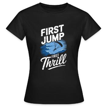 Parachutisme Débutants Aventure Nerfs - T-shirt Femme - noir - Devant - AI Model Female 172 dark (172cm)