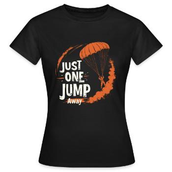 Parachutisme Débutants Aventure Nerfs - T-shirt Femme - noir - Devant - AI Model Female 172 dark (172cm)