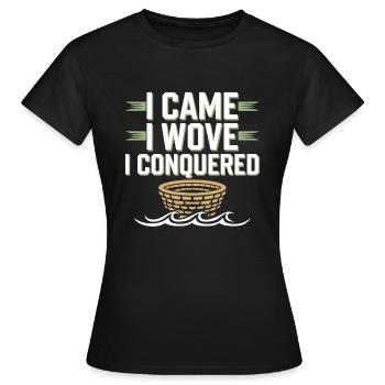 Unterwasser Korb Weben Skurrile Kunsthandwerk - Frauen T-Shirt - Schwarz - Vorne - AI Model Female 172 dark (172cm)