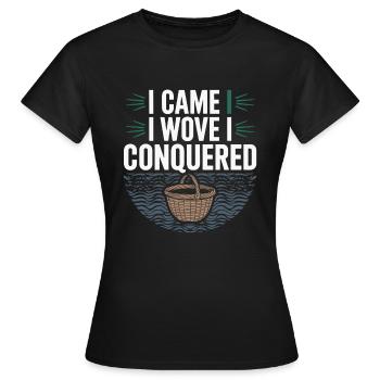 Unterwasser Korb Weben Skurrile Kunsthandwerk - Frauen T-Shirt - Schwarz - Vorne - AI Model Female 172 dark (172cm)