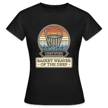 Unterwasser Korb Weben Skurrile Kunsthandwerk - Frauen T-Shirt - Schwarz - Vorne - AI Model Female 172 dark (172cm)